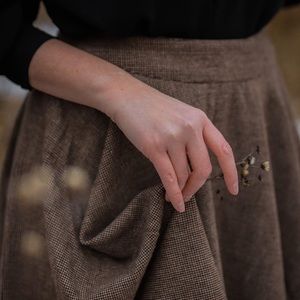 Swing Brown Check Skirt